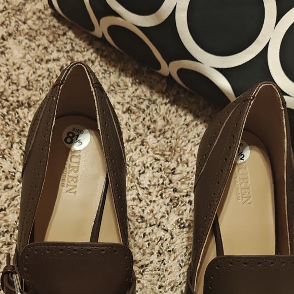 Lauren Ralph Lauren Colleen Perforated Leather Kiltie Pump 8.5 - Picture 15 of 15